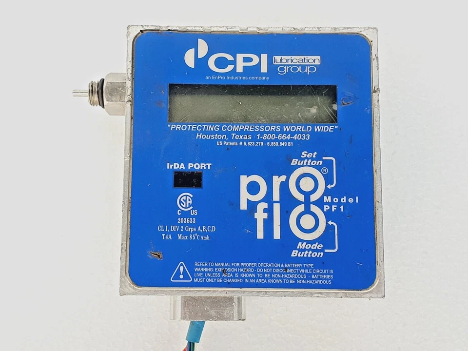CPI LUBRICATION PF1 PROFLO Compressor Monitoring Device - Image 1 of 4