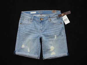 Pantalones Cortos de Jean KUT From the Kloth Talla 0 Catherine Boyfriend Distressed Content - Imagen 1 de 4