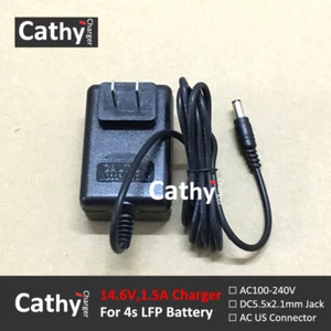 Cargador inteligente US 14.6V1.5A para batería 4s 3V/3.2V LiFePO4 con enchufe de CC de 5.5x2.1 mm - Imagen 1 de 6