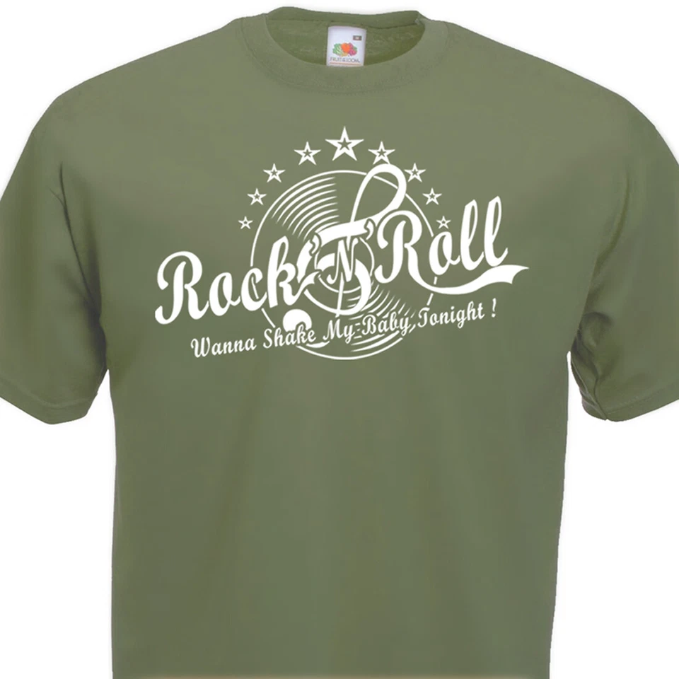 FRUIT OF THE LOOM - URBAN SHIRT T-shirt ROCK'N'ROLL - Wanna Shake My Baby - SUN Records Capitol Rockabilly 50's