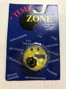 Time Zone LCD Stick On Clock Vintage Sad/happy Smiley Face. Free shipping. - Picture 1 of 3