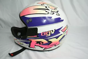 Vintage Agv RX Motocross Helmet Snell M90 Motorcycle Neon - Picture 1 of 12