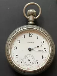 Antique 1913 Waltham Sterling Model 1883 Pocket Watch Parts/Repair OF 18s 7j USA - Picture 1 of 6