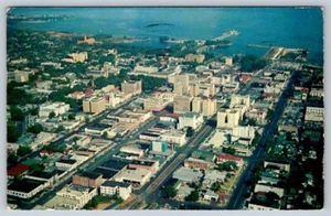Downtown St Petersburg Florida, Vintage 1962 Chrom Luftbild Postkarte - Bild 1 von 2