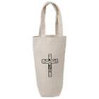 'Religious Cross' Cotton Wine Bottle Gift / Travel Bag (BL00006699)