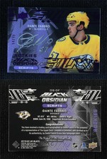 2019 SPx UD Black Obsidian Script Rookies Purple /25 Dante Fabbro Rookie Auto RC