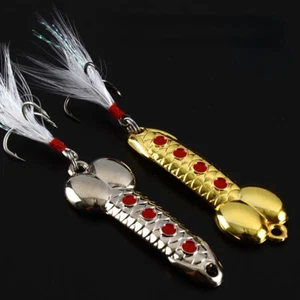 10PCS Metal Spinner 5g 10g 15g 20g Silver Gold Bass Pike Spoon Bait Fishing Lure - Picture 1 of 7