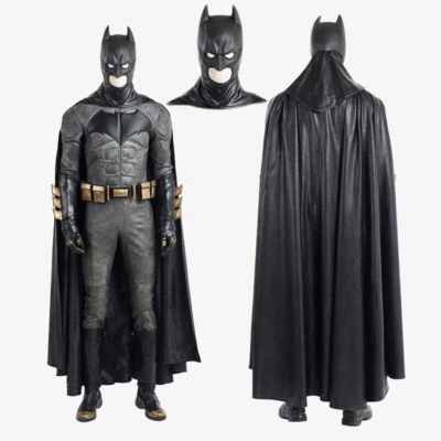 Batman Costume Justice League Bruce Wayne Cosplay Suit Mask Boots Outfit - Image 1 of 4