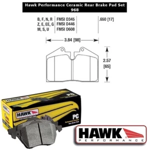 Hawk Performance Ceramic Rear Brake Pad Set Porsche 968 - Picture 1 of 2