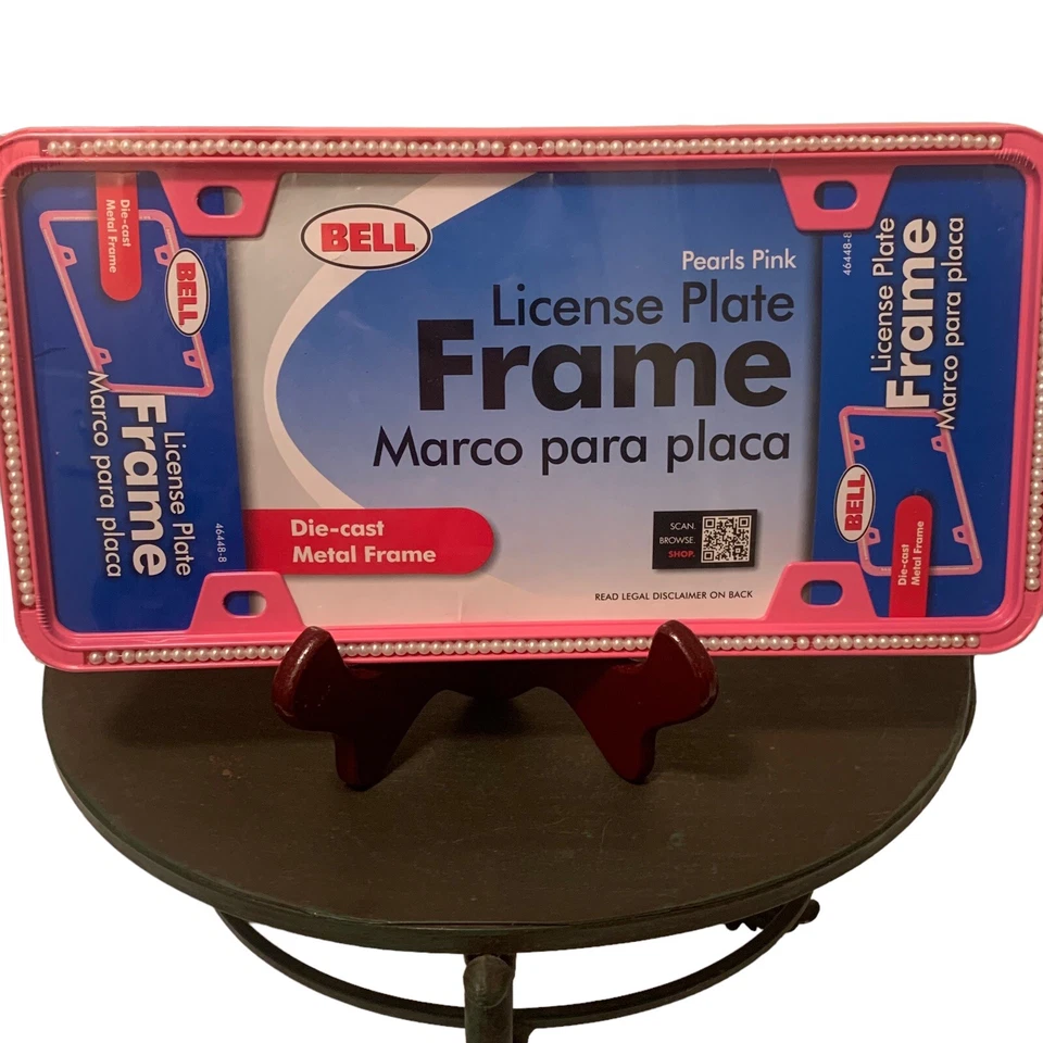 Bell License Plate Frame Pearl Pink New — 第 1/4 张图片