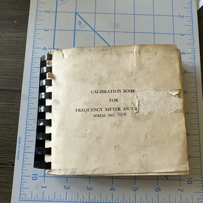 AN/URM-32A Calibration Book Frequency Meter Vintage - Image 1 of 4