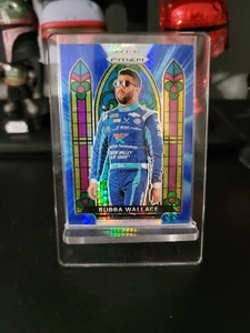 2020 PRIZM RACING BLUE STAINED GLASS BUBBA WALLACE - Picture 1 of 2