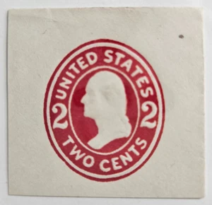 US Cut Square Sc U406, 2c full corner, Mint VF CV$1.00 (XG05) - Picture 1 of 1