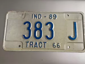 Matrícula de Indiana. Tractor vintage 1989 # 383 J. Tract 66 - Imagen 1 de 5