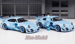 Time Micro 1/64 Porsche 964 RWB Kanagawa Surfing Car Model Alloy Diecast Gifts - Bild 1 von 18