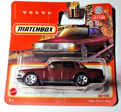 Matchbox - 1986 Volvo 240 - Limousine - Rot - 88/100 - MBX Metro 2024 - HVN52 - Bild 1 von 2