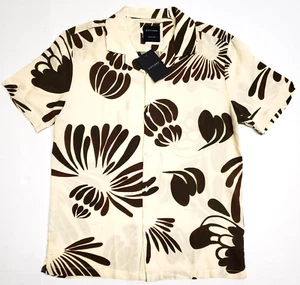 PLZ kurzärmliges Hemd Hawaii-Stil Knopfleiste Erwachsene MEDIUM UVP $ 33 neu mit Etikett - Bild 1 von 3