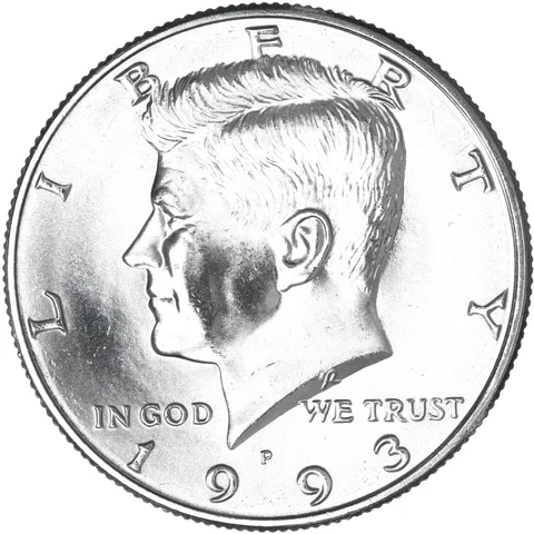 1993 P Kennedy Half Dollar CN-Clad Gem BU US Coin Cover