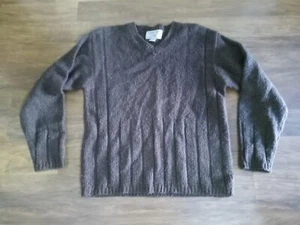 Work Wear Vintage Look Brown Pullover Size M - Picture 1 of 5