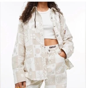 SMILEY X H&M Relaxed Fit Streetwear Jacket Size 2X Happy Face - Picture 1 of 7