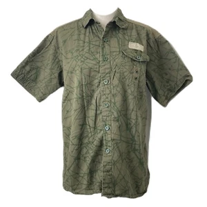 Herren Large Button Down Hemd Parish Nation Locked and Loaded Grün Vintage - Bild 1 von 12