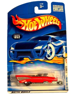 2001 Hot Wheels First Editions '57 Roadster #52 Red ZAMAC New - Image 1 of 4