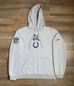 Nike NFL Inspire Change Justice Indianapolis Colts Logo Hoodie Gray Men’s Large - Picture 1 of 9