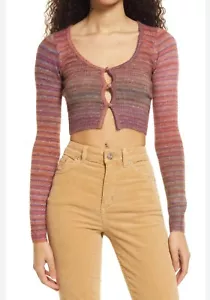 Urban Outfitters BDG Scoop Neck Cropped Cardigan Size S New With Tags - Picture 1 of 11