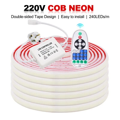 Luce al Neon Flessibile Striscia LED COB con Alimentatore 220V Impermeabile IP65 - Immagine 1 di 4