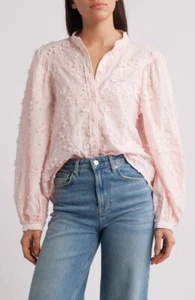 & Other Stories Blusa Paris Atelier Mujer 8 Rosa Floral Bordado Manga Abullonada - Imagen 1 de 18