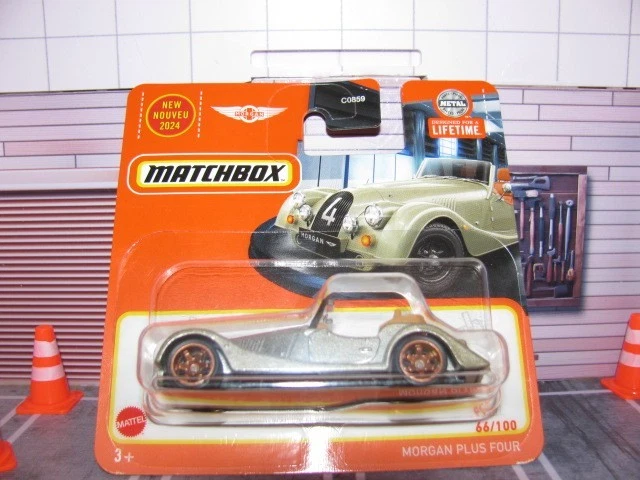 2024 Matchbox Morgan Plus Four #66 Gold (Short Card) w/Real Riders Wheel Swap - Image 1 of 4