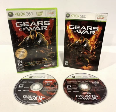 GEARS OF WAR MICROSOFT XBOX 360 COMPLETE W/ MANUAL & BONUS DISC 2008 EPIC GAMES - Image 1 of 4