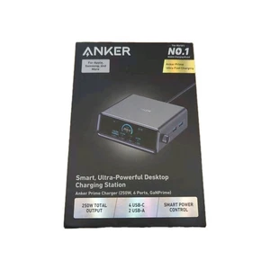 Anker Prime 250W Chargeur USB-C 6 Ports GaN Station de Charge Smart Control Dial - Photo 1 sur 4