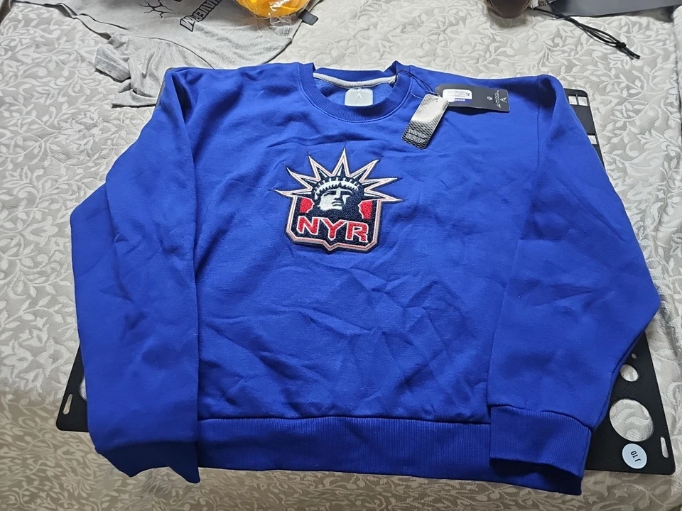 Sudadera New York Rangers NHL Cuello Redondo Azul Talla Mujer XL Antigua 001 Foto 1 de 3