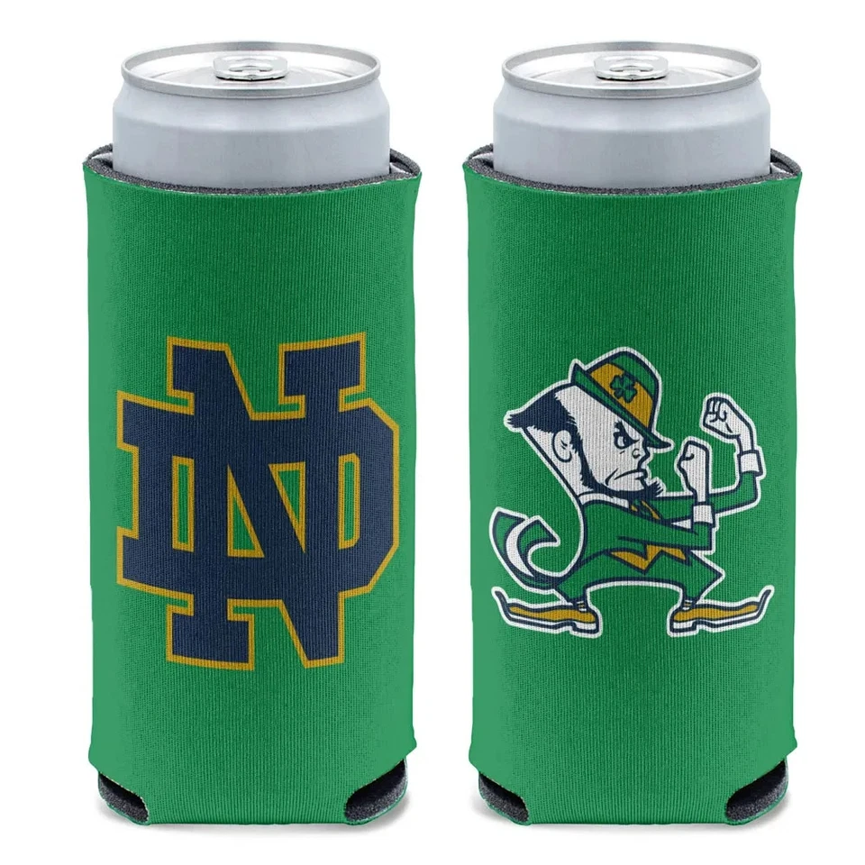 Notre Dame Fighting Irish NCAA Slim 2 Caras Koozies Coozies Lata Enfriador Wincraft Foto 1 de 1