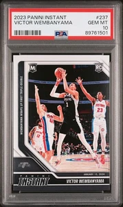 Victor Wembanyama 2023-24 Panini #237 NBA Milestone Rookie Card 1 of 2798 PSA 10 - Picture 1 of 2