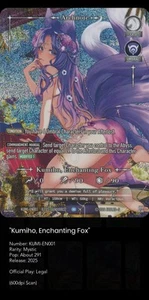 Fabled Sagas Tcg Kumioh, Enchanting Fox Mystic Rare - Picture 1 of 1