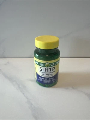 Spring Valley 5-HTP Capsules 100 mg. 30 Count Mood Health L-5-Hydroxytryptophan - Image 1 of 4