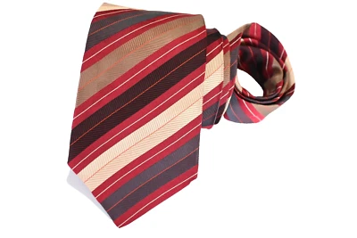 TRUSSARDI MEN'S TIE RED/STRIPED WIDTH: 3.75" LENGTH: 59" - Image 1 of 3