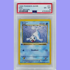 Pokemon 1st Edtion Base Set Shadowless Seel 41/102 PSA 6 Excellent- Mint - Picture 1 of 4