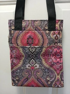 Rosa Paisley Brotzeittasche Markenlos Doppelriemen Reißverschluss Thermo Brotzeittasche  - Bild 1 von 7