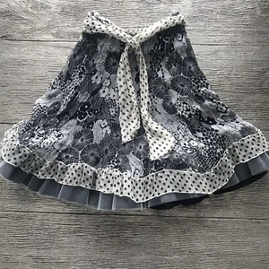 Rinascimento women skirt belted Floral Size M Color Black And White - Picture 1 of 10