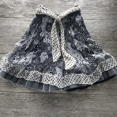  Rinascimento женщин юбка подпоясанный цветочный размер M цвет черный и белый  - Изображение 1 из 4