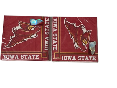 (2) Iowa State Cyclones Party Paper Beverage Napkins - Image 1 of 3