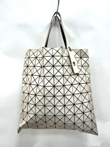BAO BAO ISSEY MIYAKE Tote Bag Geometric Design Stylish & Iconic Cream - Picture 1 of 5