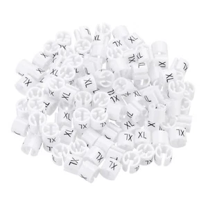 Clothes Hanger Marker XL Size Tag Fit 3mm Rod White for Garment Clothing Colo... - Picture 1 of 5