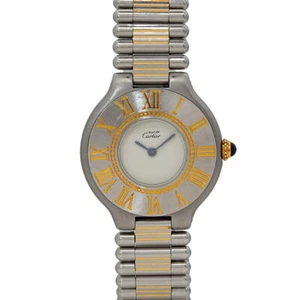 Cartier Must 21 Quartz Cream Dial Ladies Watch 90281706 - Picture 1 of 6