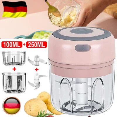 350ML Elektrisch Zerkleinerer Küchenmaschine Mixer Knoblauch Gemüse Obst Fleisch - Bild 1 von 4