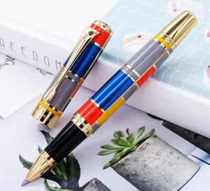 Hero 767 Tintenroller goldener Rand modisch farbig glatt Signatur Stift - Bild 1 von 10