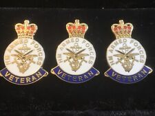 3 x Veterans Badge  Armed Forces Military Pin RAF Royal Navy Army Free Post